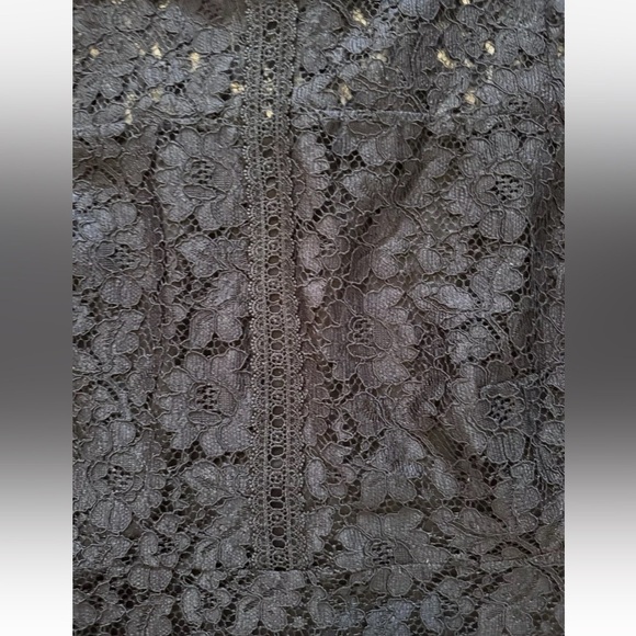 Wallis Black Lace Dress Women Sz 16 EUR 48 UK 20 ALine Party Grunge Classy Event - Picture 5 of 10